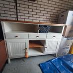 Buffetkast wit met hout, Ophalen, Gebruikt, 100 tot 150 cm, 100 tot 150 cm