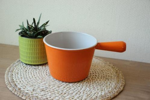 Le Creuset France oranje fondue pan, Huis en Inrichting, Keuken | Potten en Pannen, Gebruikt, Gietijzer, Ophalen of Verzenden