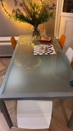 Glazen tafel, Huis en Inrichting, Tafels | Eettafels, Vijf personen of meer, 150 tot 200 cm, Rechthoekig, 50 tot 100 cm