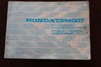 Honda CM400T 1980 motorcycle owner's manual CM 400 T, Verzenden, Honda