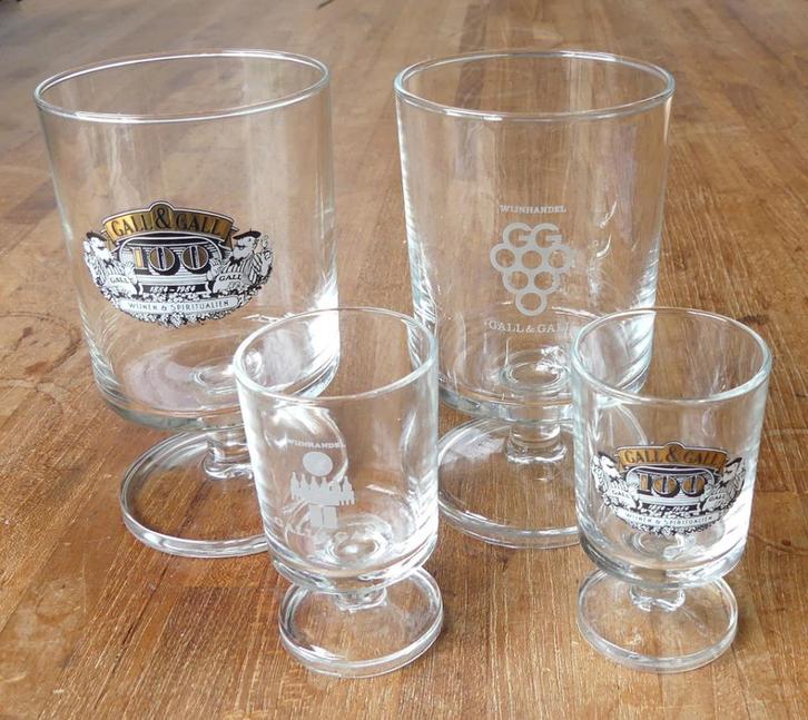 Gall & Gall glaasjes vintage wijnglazen likeurglaasjes, Huis en Inrichting, Keuken | Servies, Zo goed als nieuw, Glas of Glazen