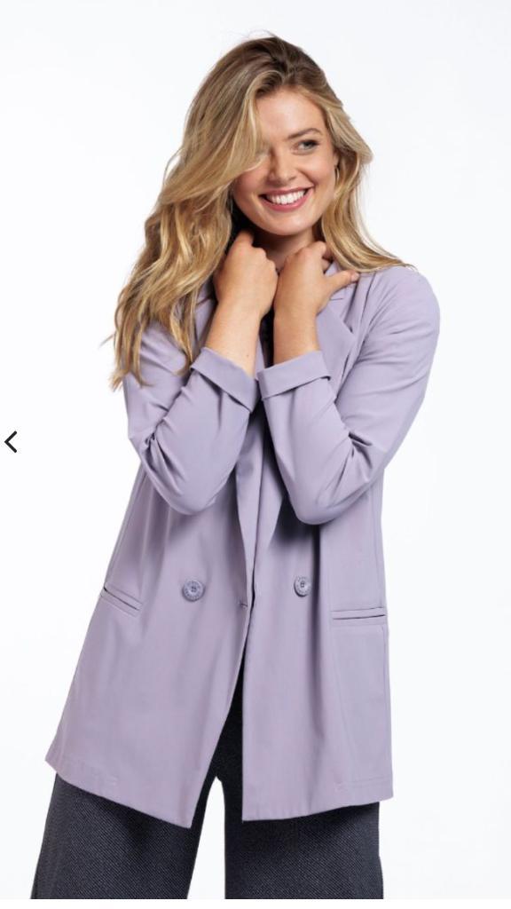 Studio Anneloes mooi zachtlila travel jersey jasje L/M ZGAN, Kleding | Dames, Jasjes, Kostuums en Pakken, Zo goed als nieuw, Jasje