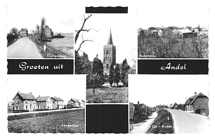 978838 Andel N Br 1969 Gelopen met postzegel, Verzamelen, Ansichtkaarten | Nederland, Gelopen, Noord-Brabant, 1960 tot 1980, Ophalen of Verzenden