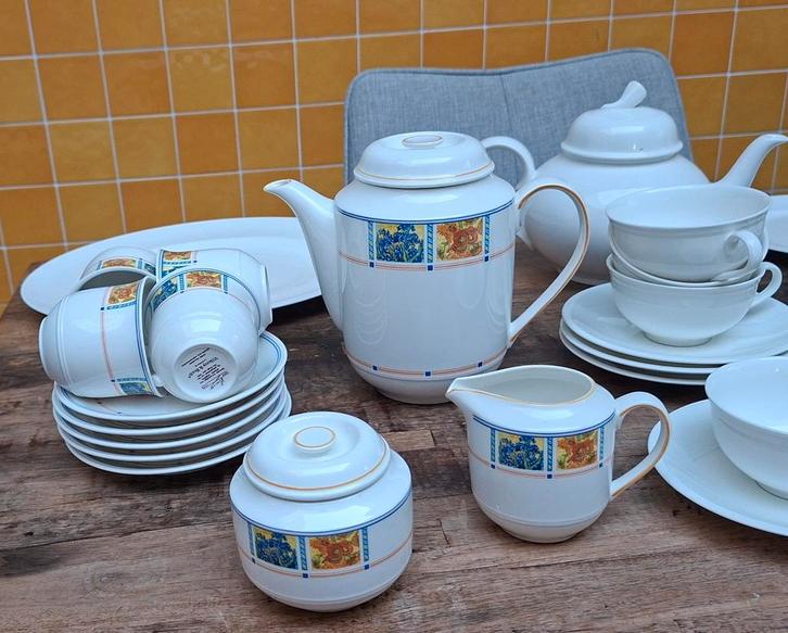 Villeroy & Boch Vincent van Gogh + Royal Canterbury Servies, Huis en Inrichting, Complete eetkamers, Gebruikt, Ophalen of Verzenden