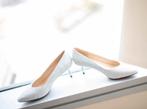 1x  gedragen Trouwschoenen zilver wit mt 38 pumps hakscchoen, Schoenen, Ophalen of Verzenden, Zo goed als nieuw, Bibba