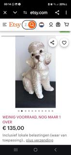 Vintage poedel 30 cm hoog, Antiek en Kunst, Antiek | Porselein, Ophalen of Verzenden