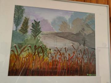 Oud schilderij - Landschap beschikbaar voor biedingen
