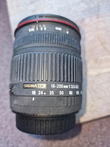 Sigma DC 18-200mm lens beschikbaar voor biedingen