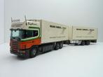 Scania 144  ''  Aalburg Transport ''  Tekno, Hobby en Vrije tijd, Modelauto's | 1:50, Verzenden, Zo goed als nieuw, Bus of Vrachtwagen