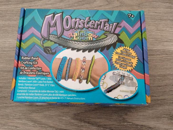 Monster tail loom bands set, Hobby en Vrije tijd, Knutselen, Zo goed als nieuw, Materiaal, Ophalen of Verzenden