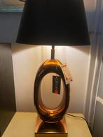 Colmore Tafellamp met bruine Kap, Huis en Inrichting, Ophalen of Verzenden, Gebruikt, Glas, 50 tot 75 cm