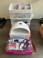 Nagelverzorging Set: Organizer, UV Lamp & Vijl, Sieraden, Tassen en Uiterlijk, Uiterlijk | Cosmetica en Make-up, Ophalen, Wit