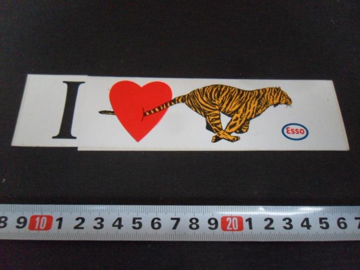 sticker I LOVE ESSO  Tijger, Hobby en Vrije tijd, Stickers en Plaatjes, Zo goed als nieuw, Sticker, Ophalen