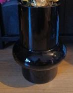 Elegante zwarte vaas, Zwart, Ophalen of Verzenden, Minder dan 50 cm, Glas