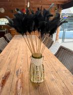 Vaas met nieuwe veren zwart, Ophalen, Zwart, Nieuw, Glas