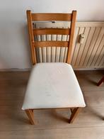 Vier IKEA LERHAMN stoelen, Huis en Inrichting, Ophalen, Gebruikt, Wit, Vier