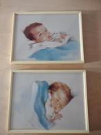 2 fotolijstjes. baby slapend  en op de andere baby wakker, Ophalen of Verzenden, Zo goed als nieuw, Wanddecoratie
