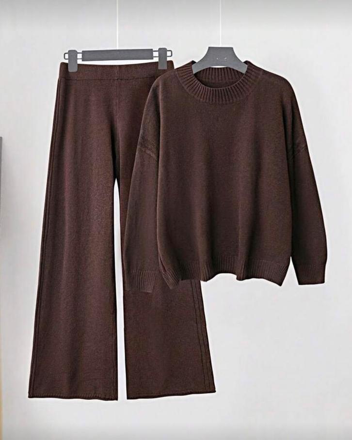 Kleding set Kalie Bruin-1(44-50), Kleding | Dames, Grote Maten, Nieuw, Overige typen, Bruin, Verzenden