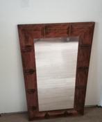 oude spiegel  houten lijst 73 cm x 41 cm, Ophalen, Rechthoekig, Minder dan 50 cm, Minder dan 100 cm