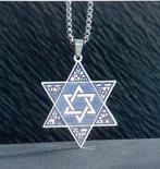 Blauwachtige davidster hanger plus ketting nieuw, Sieraden, Tassen en Uiterlijk, Verzenden, Nieuw, Zilver, Overige materialen
