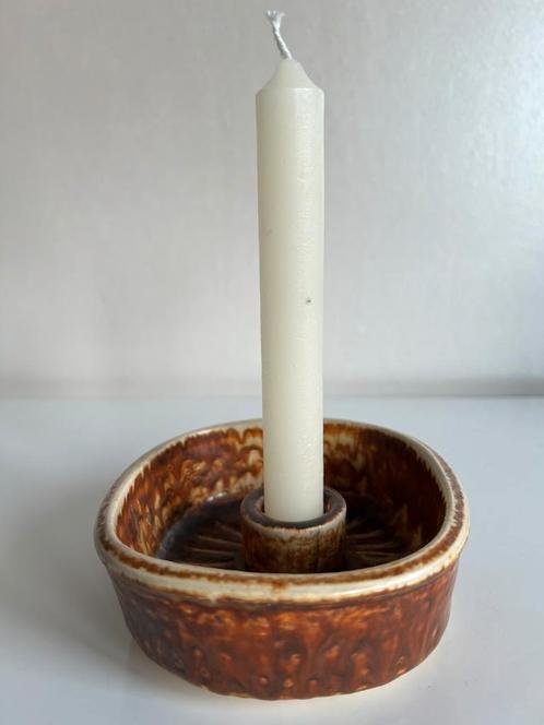 Vintage Deens Soholm Denmark Keramiek Kandelaar Stentoj, Huis en Inrichting, Woonaccessoires | Kandelaars en Kaarsen, Zo goed als nieuw