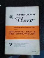 Kreidler Florett prijslijst vanaf 1972, Fietsen en Brommers, Ophalen of Verzenden