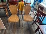 2 rieten stoelen, Huis en Inrichting, Stoelen, Ophalen, Gebruikt, Twee, Bruin