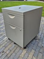 ** Verrijdbaar bureau ladeblok / ladekast metaal grijs **, Huis en Inrichting, Ophalen, Minder dan 50 cm, 1 of 2 laden, Modern Industrieel