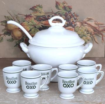 Set (10 st) bouillon bekers ”Compagnie Liebig/ Bouillon Oxo” beschikbaar voor biedingen