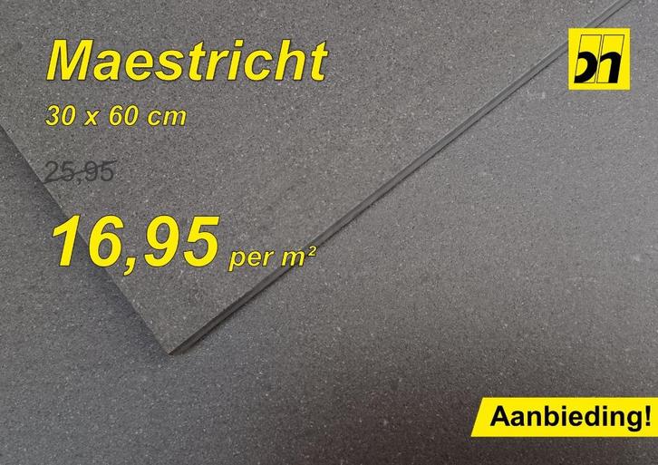 Vloertegel Maestricht 30x60cm aanbieding, Doe-het-zelf en Verbouw, Tegels, Nieuw, Vloertegels, Keramiek, 60 cm of meer, 20 tot 40 cm