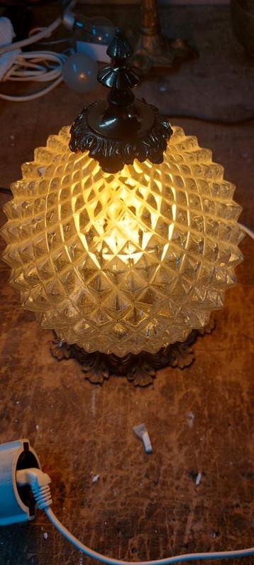 Vintage Geslepen Glazen Plafonnière - Hollywood Regency beschikbaar voor biedingen