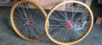 Gouden BMX wielset 20 inch, Fietsen en Brommers, Fietsonderdelen, Wiel, Oldtimer, Ophalen of Verzenden, Zo goed als nieuw