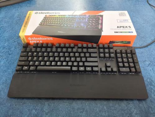 `SteelSeries Apex 5 – met doos, Computers en Software, Toetsenborden, Gebruikt, Qwerty, Bedraad, Gaming toetsenbord, Ophalen of Verzenden