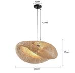 Bohemian BOHO bamboe rieten hanglamp, Huis en Inrichting, Lampen | Hanglampen, Nieuw, Ophalen of Verzenden, Boho, 75 cm of meer