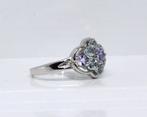 Zilver 925 Ring. Diverse edelstenen 1.01 Carat Maat 17.7 mm,, Verzenden, Geen, Nieuw, 17 tot 18