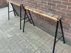 Metalen opklapbare schragen 2 stuks, Ophalen, Gebruikt, 70 tot 120 cm, Inklapbaar