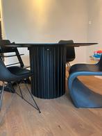 HKliving Pillar Eettafel - Ø 140 cm - Zwart, Huis en Inrichting, Tafels | Eettafels, Ophalen, Rond, Zo goed als nieuw, Overige houtsoorten