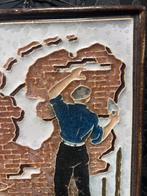 Cloisonné tegel: Wederopbouw Nederland, Antiek en Kunst, Antiek | Wandborden en Tegels, Ophalen of Verzenden