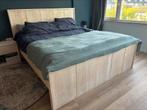 Steigerhouten bed 180x210, Huis en Inrichting, Slaapkamer | Bedden, Ophalen, 210 cm, Tweepersoons, Zo goed als nieuw