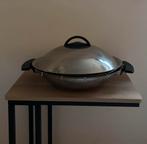 Fissler Wokpan met Deksel en Rooster - RVS, Ophalen of Verzenden, Gebruikt, Rvs, Wok