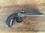 Antiek Dubbelloops Pistool - Revolver van Voor 1870, Antiek en Kunst, Antiek | Overige Antiek, Ophalen of Verzenden