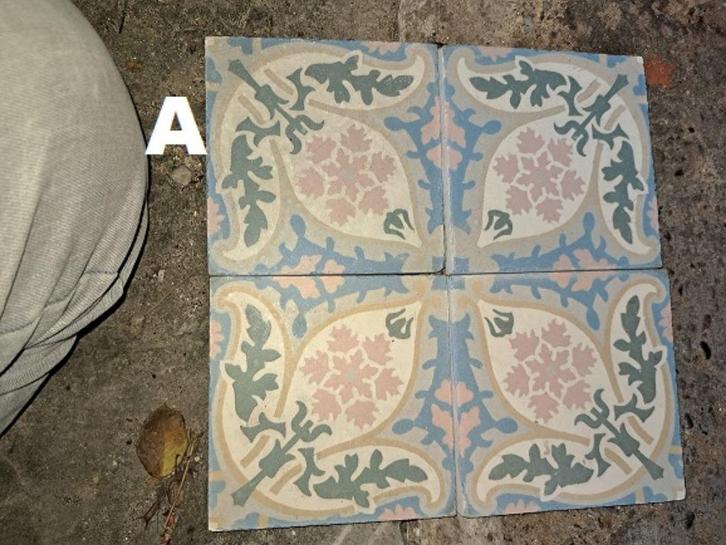 antieke vloer tegels diverse sets, Doe-het-zelf en Verbouw, Tegels, Gebruikt, Vloertegels, Overige materialen, Minder dan 20 cm