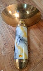 Art Deco wandlamp glas met messing 43 cm hoog en 40 cm breed, Ophalen of Verzenden