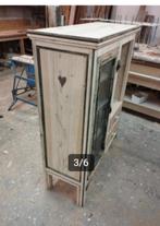 Brocante vitrinekast, Huis en Inrichting, Kasten | Vitrinekasten, Ophalen, Nieuw, 50 tot 100 cm, 25 tot 50 cm