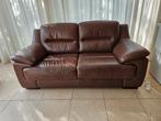 Gratis af te halen leren 2-zits bank en 2 fauteuils, Huis en Inrichting, Ophalen, Gebruikt, 75 tot 100 cm