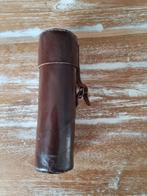 Antieke Koperen Telescoop met Leren Foedraal, Antiek en Kunst, Ophalen of Verzenden