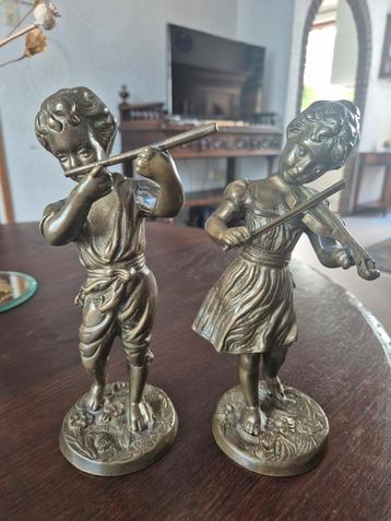 Bronzen Beeldjes Muzikanten beschikbaar voor biedingen