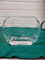 vaas ovaal dik geslepen glas, Huis en Inrichting, Woonaccessoires | Vazen, Ophalen of Verzenden, 'T Olde Gre-j, Info@toldegrej.nl