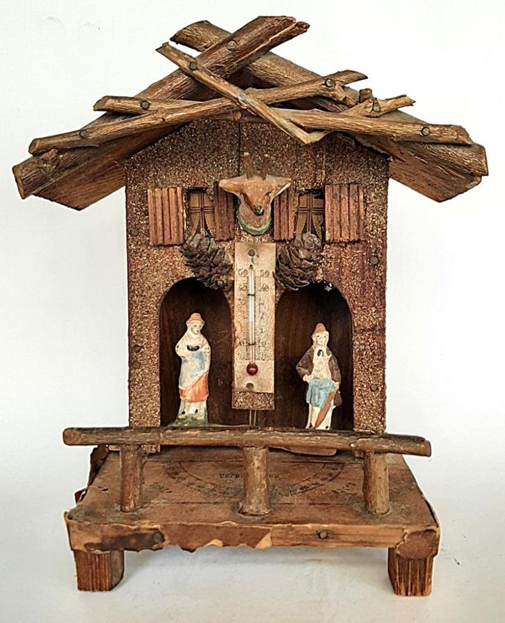 Antiek weerhuisje 3, Audio, Tv en Foto, Weerstations en Barometers, Gebruikt, Weerstation, Ophalen of Verzenden