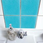 NIEUW - 8 turquoise tegelstickers van 15x15cm merk Boubouki, Ophalen of Verzenden, Nieuw, Blauw, Overige typen